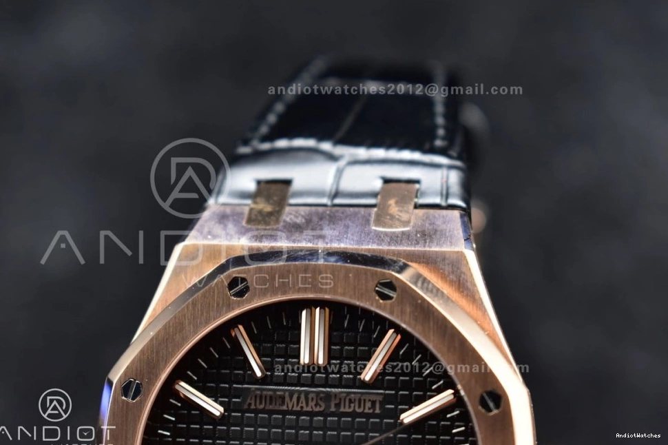 Super APSF Edition 1:1 RG 15400 41mm Oak Black Royal on Clone 1042 SA3120 Leather WaterResistant Black V Strap Textured Best Dial 0317